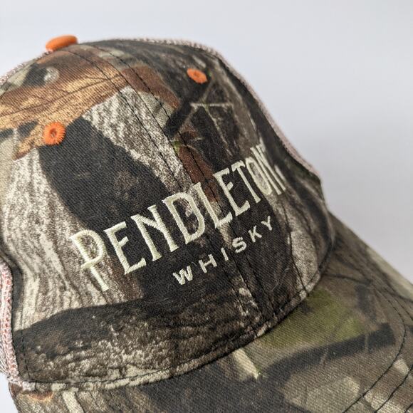 Pendleton Whiskey Men's Trucker Hat Woods Camo Baseball Cap Mesh Snapback Rodeo - Picture 5 of 16